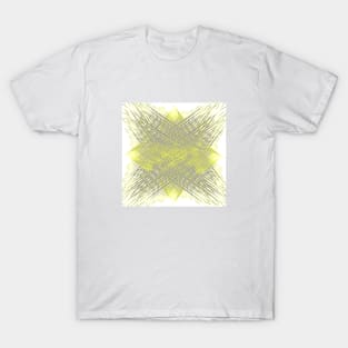 3D abstract, digital, 3d, graphicdesign, pattern, illustration, abstract, painting, acrylic, ink, oil, geometric, color, yellow, grey, minimal, modern, art, vector, stripes, lines, striped, stripespattern, T-Shirt